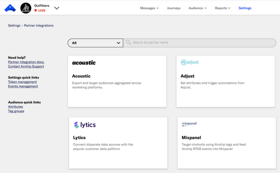 Partner Integration Configuration Portal